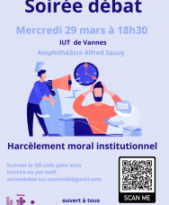 Soirée débat : Harcèlement moral institutionnel